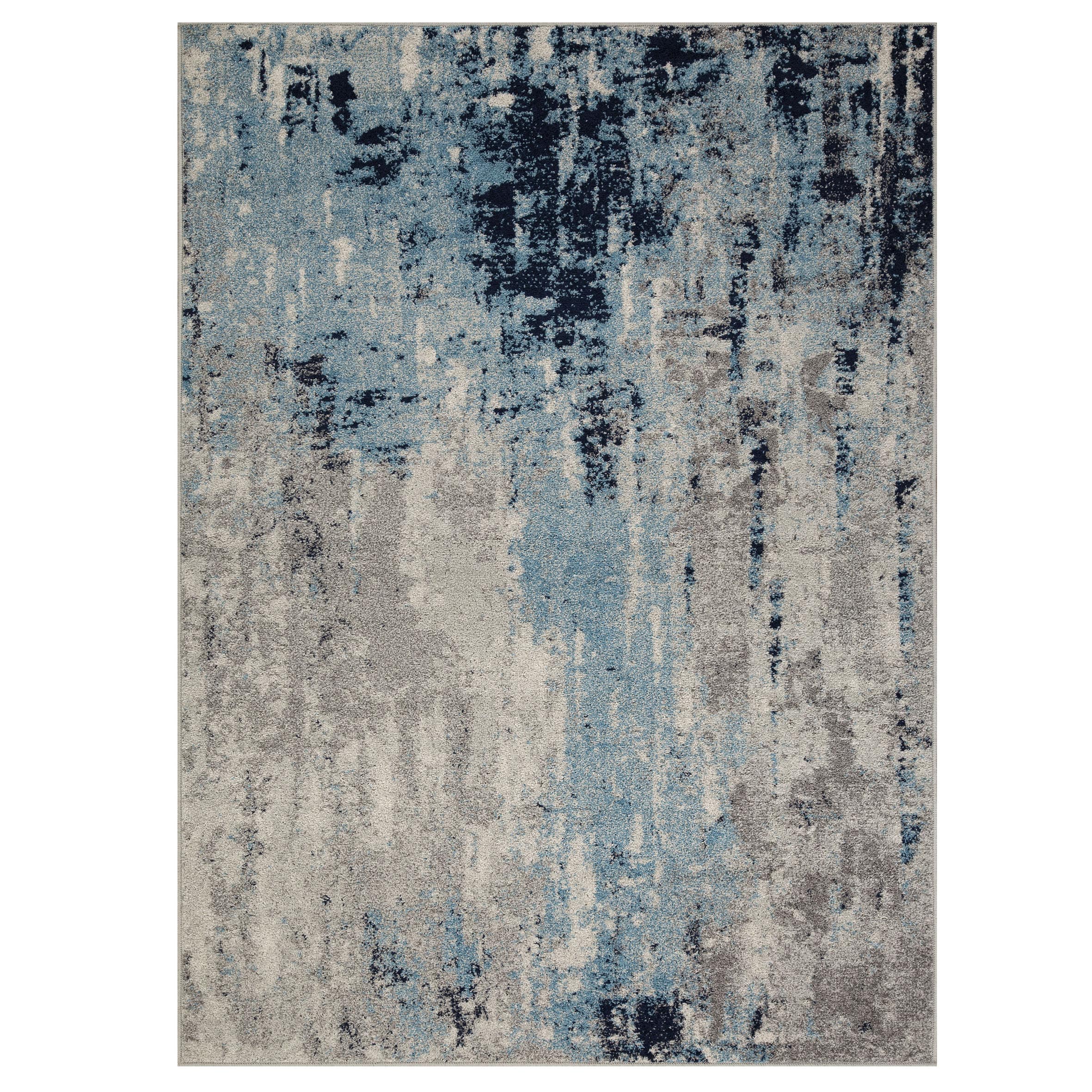 Gilbert 90 L Rug | Blue-Grey Abstract Rug