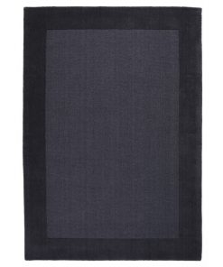 Colours Charcoal 100% Wool Hand Loomed Rug