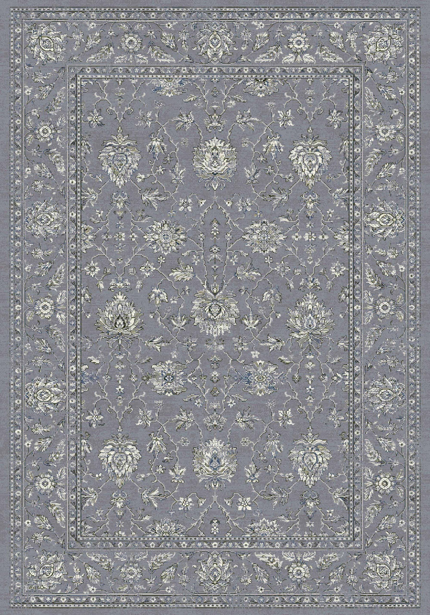 Da Vinci Beautiful Elegant Silver Floral Rug 05701425656